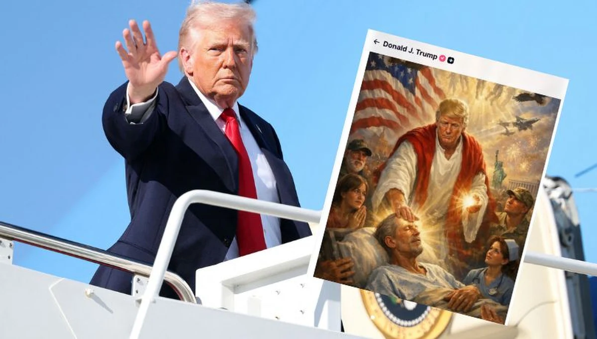 Prezydent USA Donald Trump na swoim profilu na platformie Truth Social opublikował grafikę, na której przedstawiony jest w roli Jezusa uzdrawiającego chorego. Wizerunek pojawił się niedługo po ostrej krytyce, jaką Trump skierował pod adresem papieża Leona XIV.