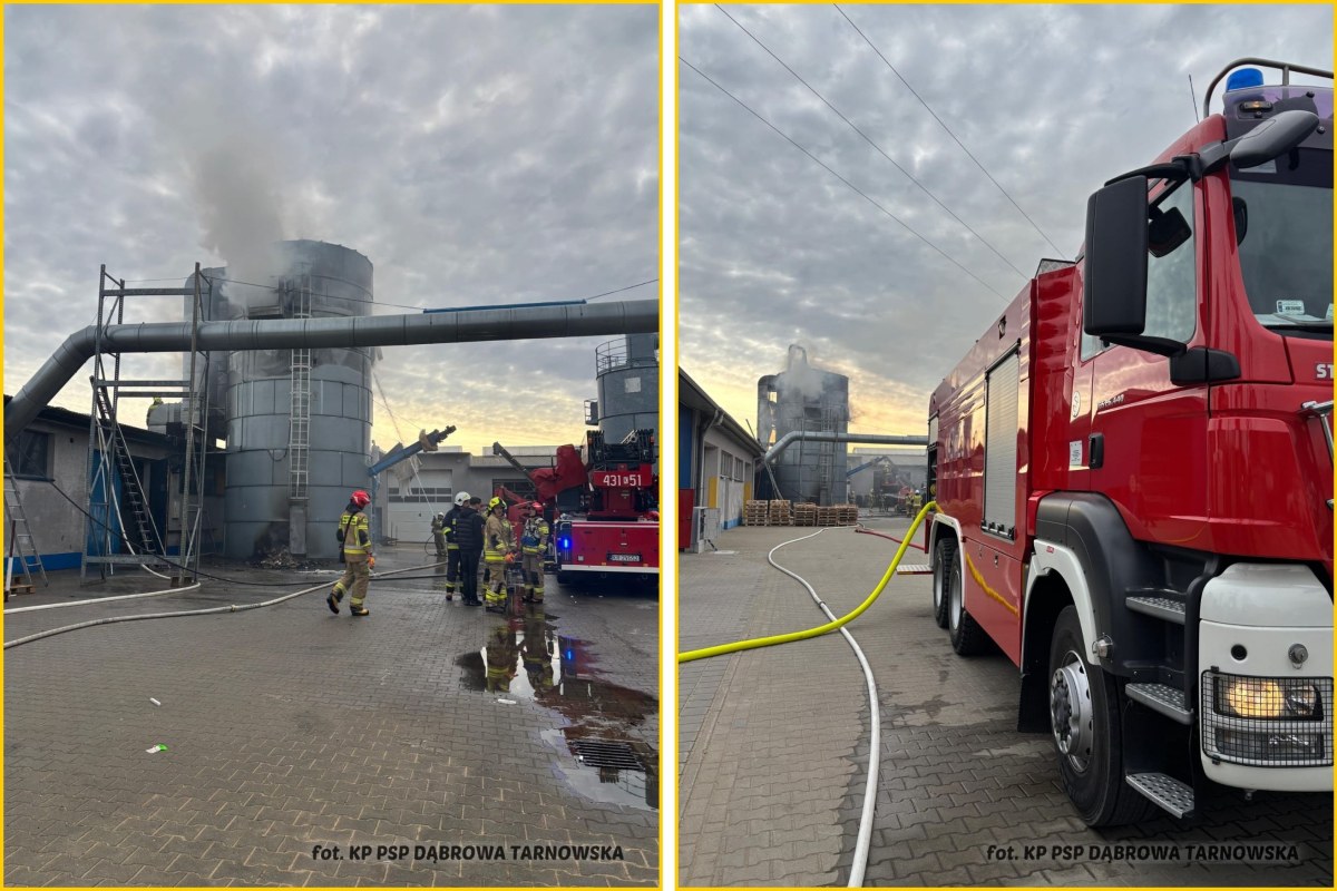 Wybuch i pożar silosu. Akcja strażaków w Małopolsce
