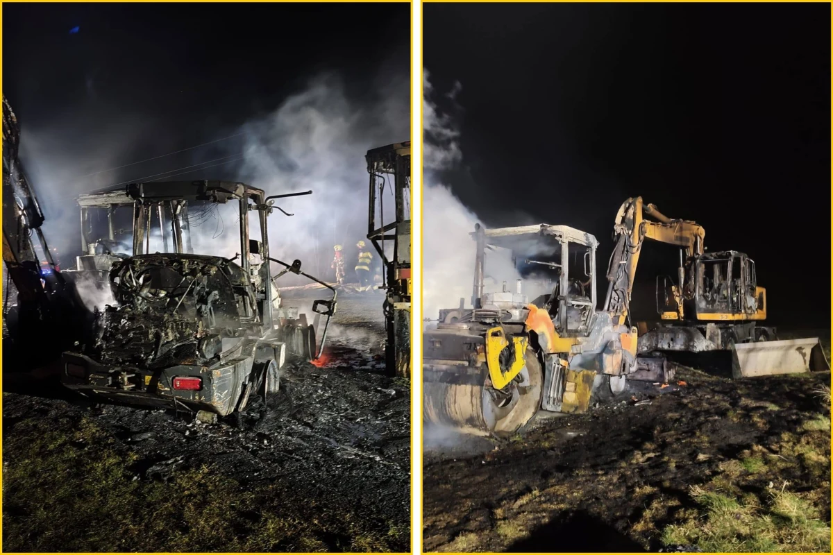 Policja i prokuratura badają nocny pożar maszyn budowlanych, które stały w pobliżu placu budowy pierwszej polskiej elektrowni jądrowej w Słajszewie na Pomorzu. Na razie nie wykluczono możliwości, że doszło do podpalenia.