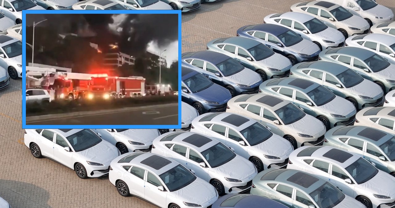 Spłonął parking pełen aut elektrycznych. Chiński gigant ma problem