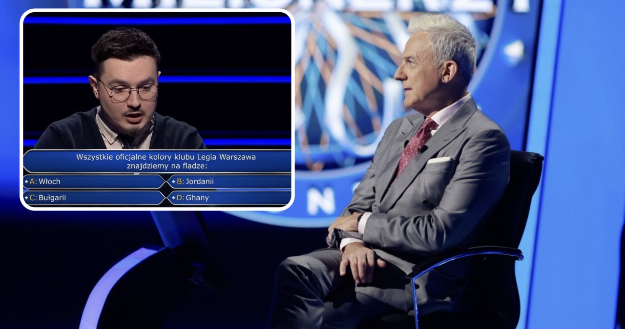 Uczestnik "Milionerów" zapytany o Legię. Uratował go telefon do przyjaciela