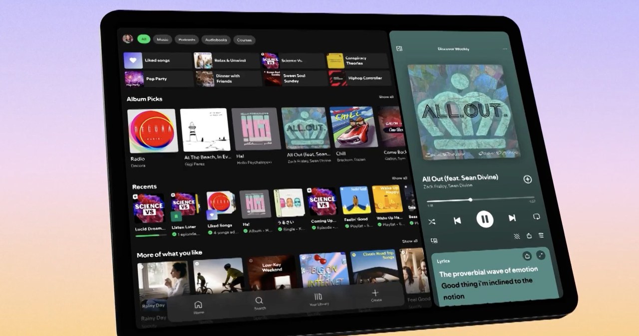 Spotify odświeża aplikację na tablety. Nowy interfejs to nie wszystko