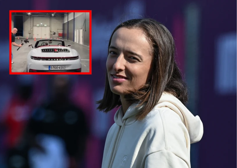 Świątek wsiadła do nowiutkiego Porsche i dała popis. Wszystko się nagrało