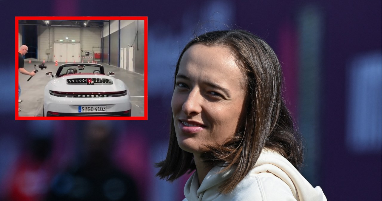 Świątek wsiadła do nowiutkiego Porsche i dała popis. Wszystko się nagrało