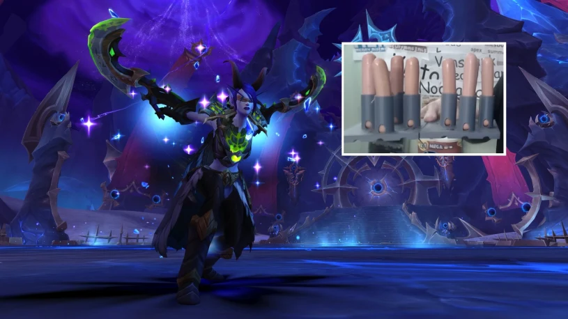 World of Warcraft z parówkami zamiast kontrolera? Gracz podbija internet