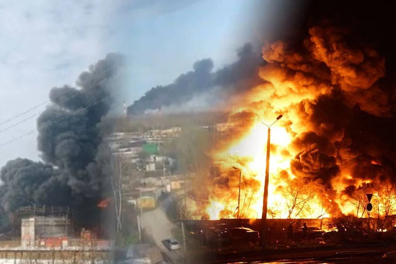 Fala ataków w całej Rosji, trafiony port nad Bałtykiem. Odgłosy eksplozji