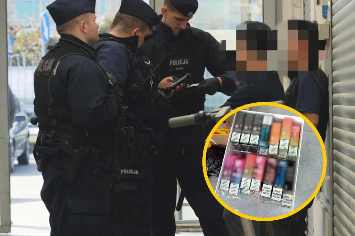 Blisko 400 policjantów brało udział w prowadzonej razem ze Strażą Graniczną i Krajową Administracją Skarbową dwudniowej akcji w na terenie centrum handlowego w Wólce Kosowskiej na Mazowszu. Efekty to m.in. zatrzymanie 9 osób, odkrycie ponad 4400 e-papierosów bez akcyzy czy zablokowanie kilku rachunków bankowych. 