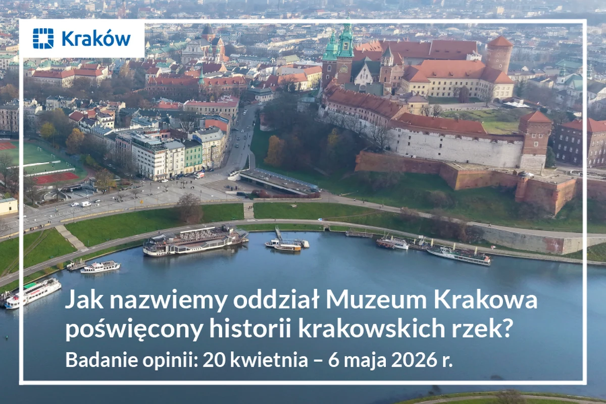 W poniedziałek, 20 kwietnia, rozpoczęło się wyjątkowe badanie skierowane do mieszkańców Krakowa. Każdy Krakowianin może pomóc w wyborze nazwy dla nowego muzeum poświęconego rzekom miasta. Placówka powstaje u stóp Wawelu i ma być miejscem, które połączy historię z nowoczesnym spojrzeniem na rolę rzek w życiu Krakowa.
