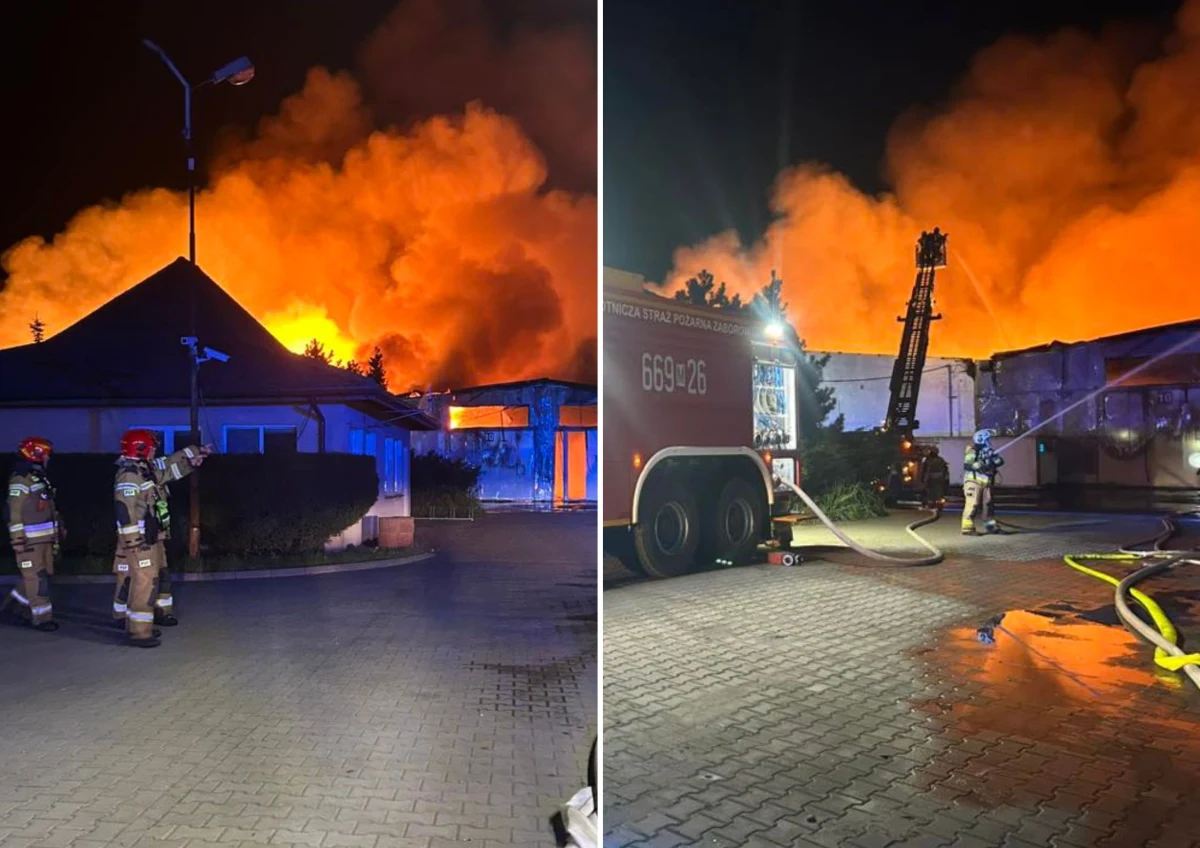 Pożar hali pod Warszawą został opanowany, rozpoczęły się prace rozbiórkowe - informuje reporter RMF FM Kacper Wróblewski, który jest na miejscu. Strażacy przez kilka godzin prowadzili działania gaśnicze w Bramkach w Mazowieckiem, gdzie w nocy zapaliła się hala zakładu produkcyjnego zajmującego się suszeniem warzyw. "Spaliły się dwie hale oraz zaplecze biurowo-socjalne" - powiedział RMF FM młodszy kapitan Damian Dolniak. Podczas akcji gaśniczej ranny został jeden ze strażaków.