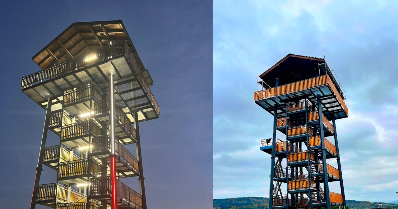 Wieża widokowa nad Jeziorem Mucharskim w Dąbrówce. Wskazano kluczową datę