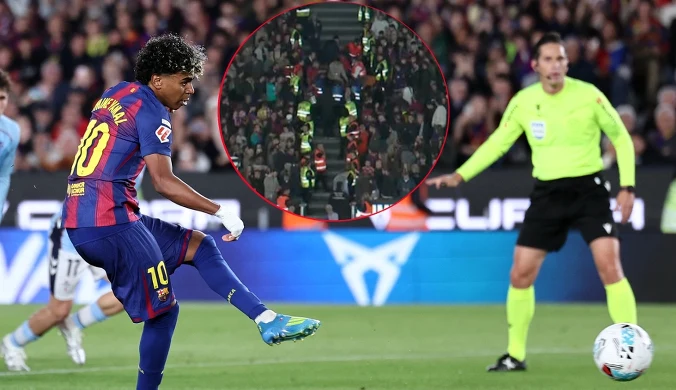 Chwile strachu na Camp Nou. Koszmar Yamala, potem medycy na trybunach