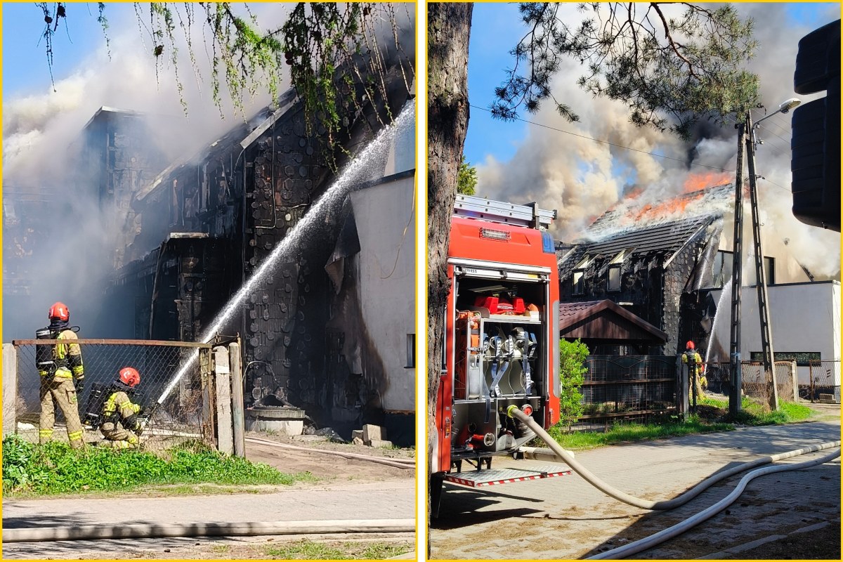Kłęby dymu i płomienie. Akcja strażaków w Jaworznie