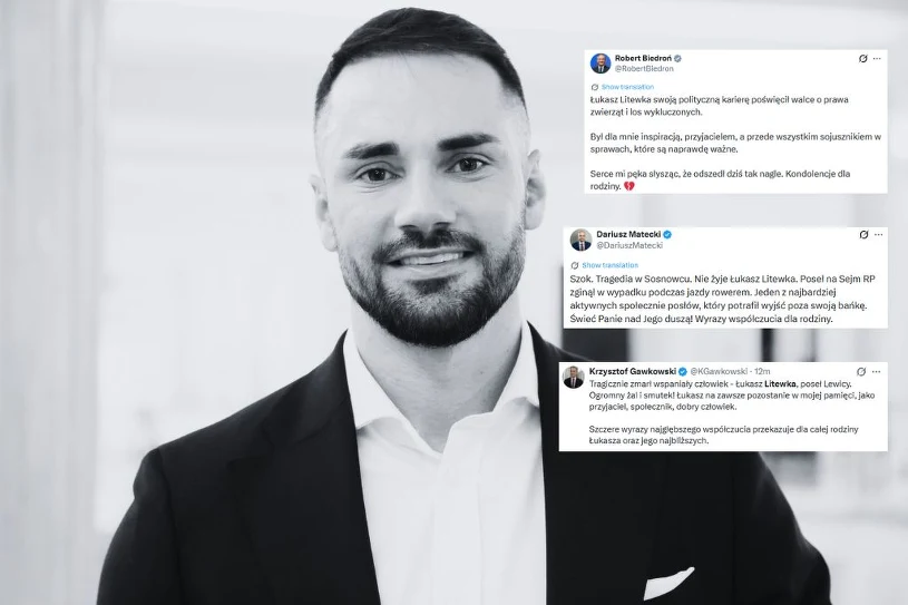 Politycy żegnają Łukasza Litewkę. "Serce mi pęka"