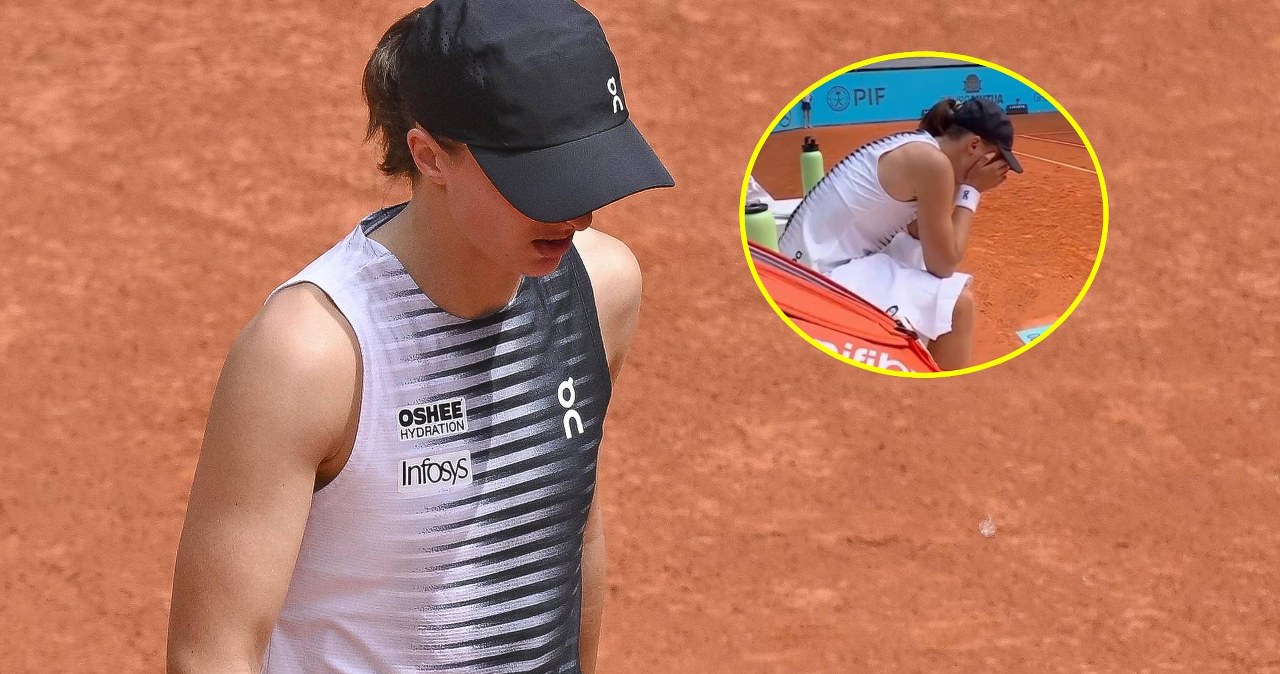 Przejmujące obrazki na korcie. Świątek zakryła twarz w dłoniach