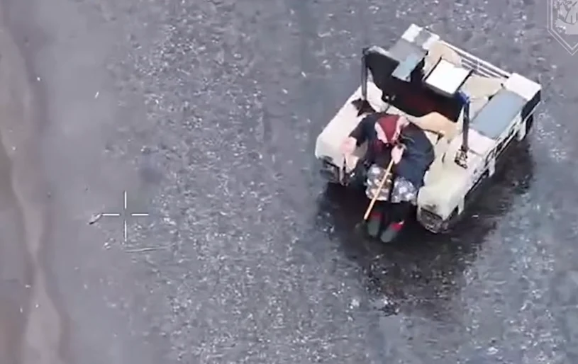 "Babciu, wsiadaj!". Niezwykła ukraińska akcja z użyciem robota naziemnego