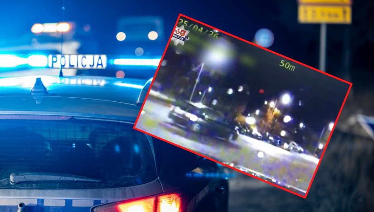 Policjanci nie mogli uwierzyć w to, co zobaczyli. Drift przed radiowozem to nie wszystko
