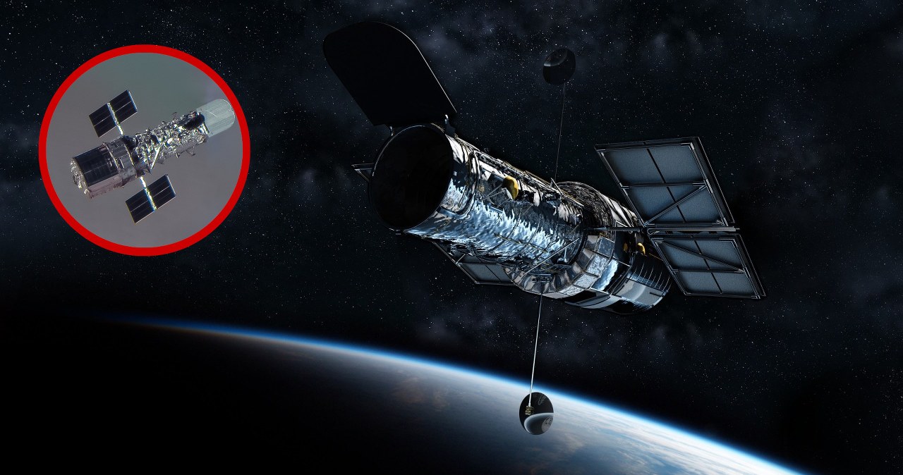 Kosmiczny Teleskop Hubble'a uchwycony przez satelitę. Rewelacyjne zdjęcie