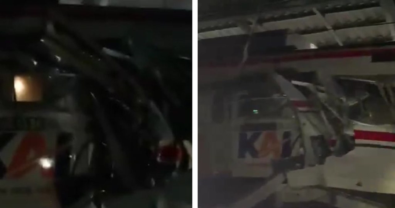 Pociągi zderzyły się w Indonezji. Z wagonu prawie nic nie zostało