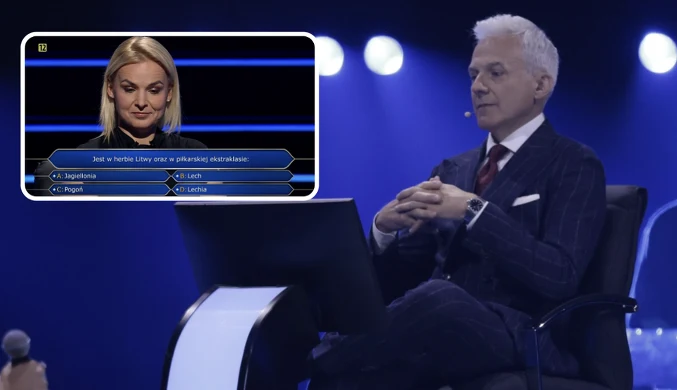 Problemy w "Milionerach". Po pytaniu o Ekstraklasę musiała zrezygnować