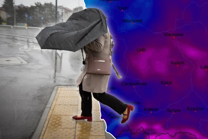 Wraca deszcz wymieszany ze śniegiem. Opady będą rozproszone