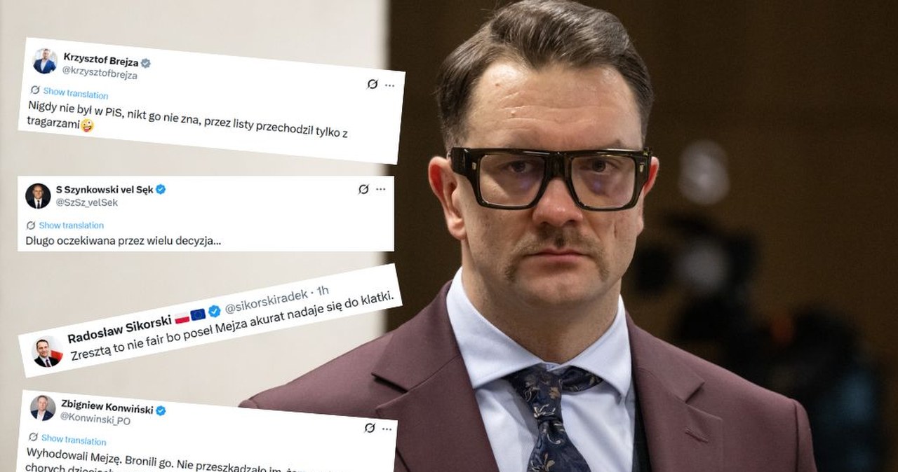 "Mejza tango down". Fala komentarzy po usunięciu posła z klubu PiS