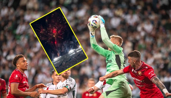 50. minuta w meczu Legii o utrzymanie. Nagle wystrzelili fajerwerki