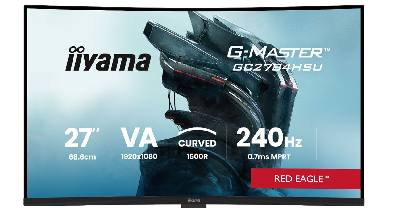 Nowe monitory iiyama G-Master Red Eagle: 27 cali, VA i 240 Hz dla graczy
