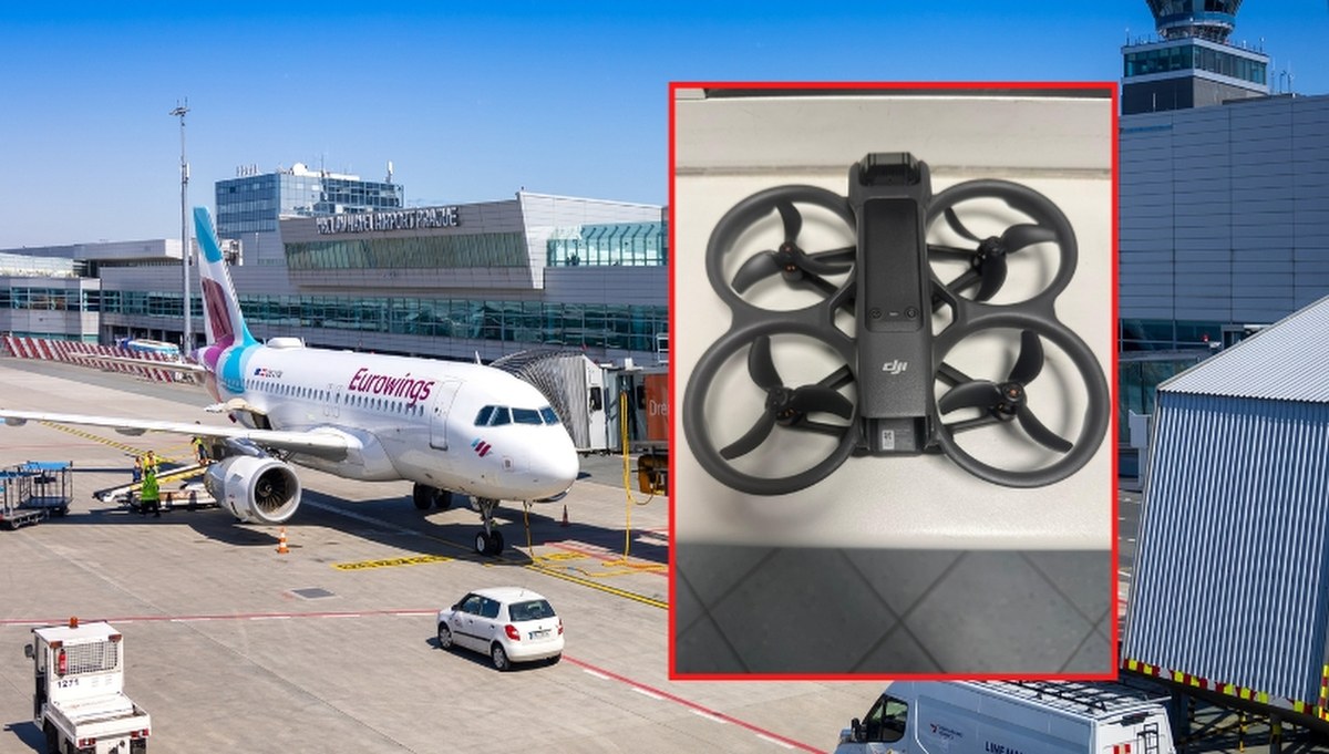 Dron w pobliżu lotniska w Pradze. Operator w rękach policji