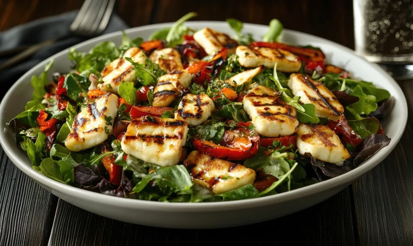 Grillowany ser halloumi i świeże warzywa. Połączenie, które nie zawodzi