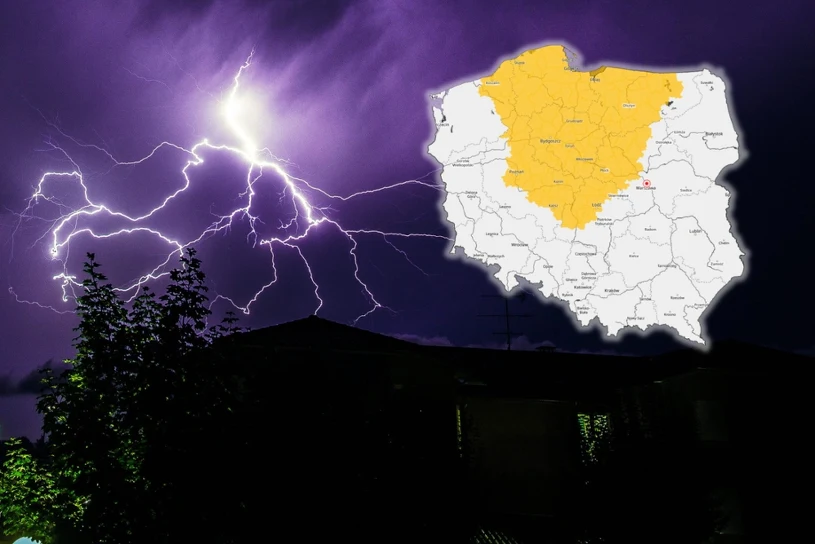 Burze od nowa - tym razem zajmą większość kraju. Trzeba uważać na wiatr