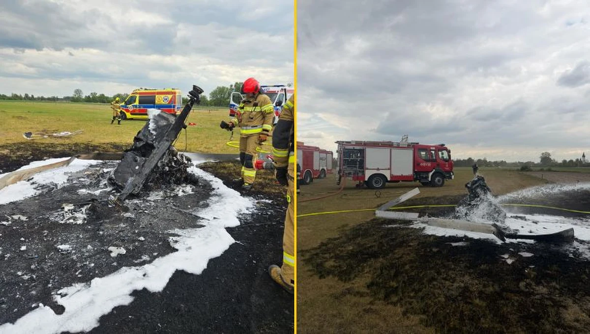 W czwartkowe popołudnie doszło do poważnego wypadku lotniczego na Mazowszu. Na pasie lotniska w Baranowie koło Grodziska Mazowieckiego runął i stanął w płomieniach wiatrakowiec. Na pokładzie maszyny znajdowały się dwie osoby, którym w ostatniej chwili udało się uciec z płonącego wraku.
