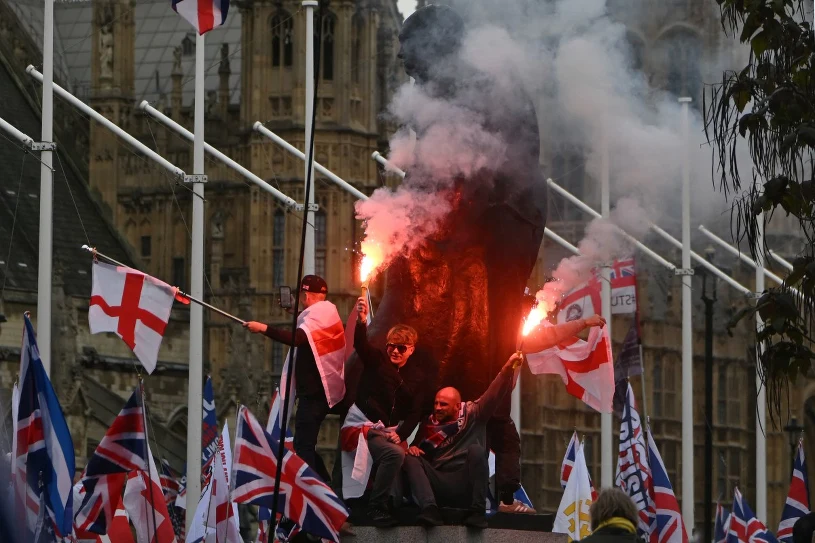 Marsz "Unite the Kingdom" w Londynie. Doszło do licznych zatrzymań