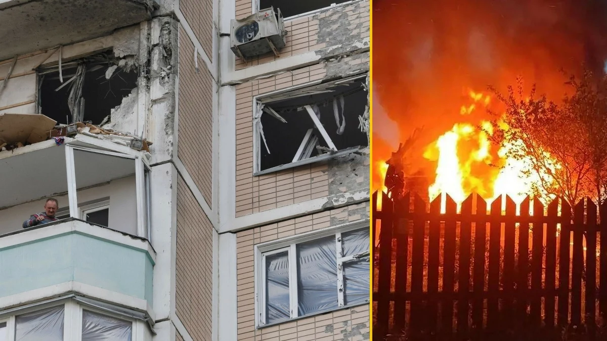 Roje dronów nad Rosją. Potężne zniszczenia na Krymie i w obwodzie moskiewskim. Ukraina egzekwuje swoje "sankcje dalekiego zasięgu", Rosjanie próbują w głównych mediach tuszować skutki nocnego ataku, ale agencja Interfax podaje wstrząsające dane o liczbie zestrzelonych przez obronę przeciwlotniczą bezzałogowców. Wołodymyr Zełenski wydaje komunikat po niszczycielskim ataku i wzywa Moskwę: zakończcie tę wojnę.
