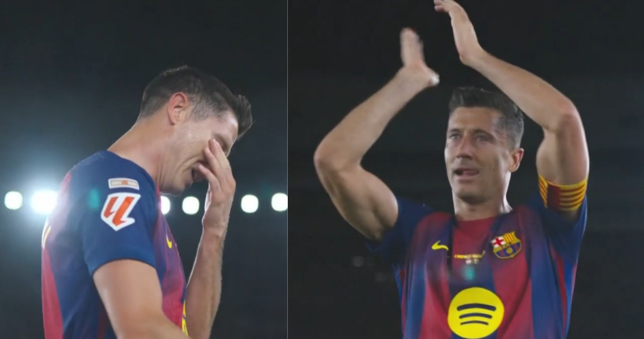 Płacz Lewandowskiego. Polak żegna Barcelonę. Niebywałe sceny na Camp Nou