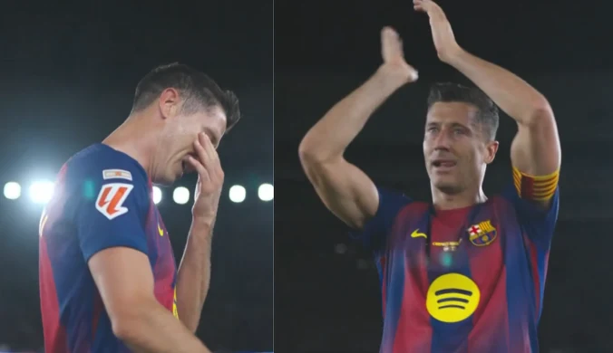 Płacz Lewandowskiego. Polak żegna Barcelonę. Niebywałe sceny na Camp Nou