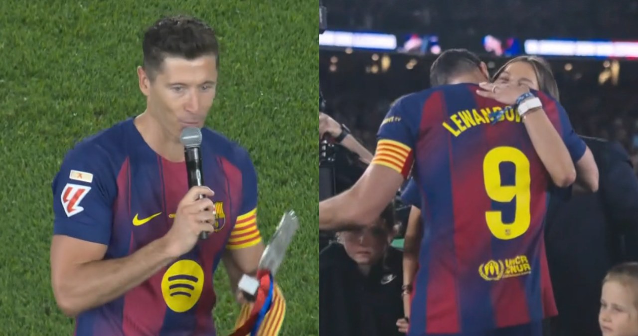 Lewandowski chwycił za mikrofon. Camp Nou zamilkło. Zostawił wiadomość