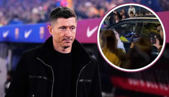 Szaleństwo pod stadionem. Chcieli zatrzymać auto Lewandowskiego