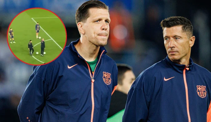 Lewandowski pożegnany, ale co zrobił Szczęsny? Sceny przed meczem Barcelony. Jest nagranie