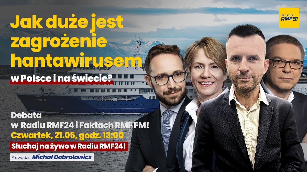 Jak duże jest obecnie zagrożenie hantawirusem na świecie i w Polsce? Jak przygotować się do wakacji za granicą, jeśli jedziemy do Azji, Afryki albo do Ameryki Południowej? Między innymi o tym w czwartek o 13.00 dziennikarz RMF FM Michał Dobrołowicz zapyta gości specjalnej debaty w Faktach RMF FM i w Radiu RMF24. Naszymi gośćmi będą hepatolog i specjalistka medycyny podróży profesor Bożena Walewska-Zielecka, prezes Polskiej Izby Turystyki Paweł Niewiadomski i rzecznik Głównego Inspektoratu Sanitarnego Marek Waszczewski.