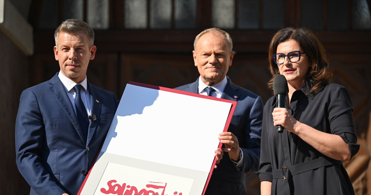 Peter Magyar z honorami powitany w Gdańsku. Otrzymał specjalny prezent