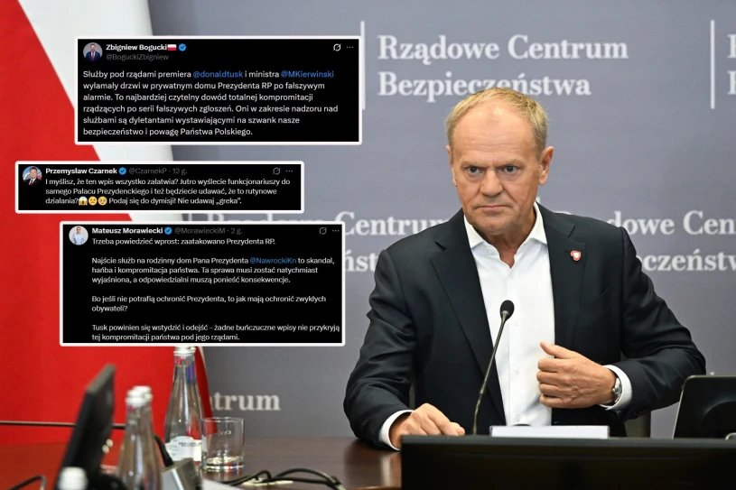 Burza po interwencji służb. Tusk do polityków PiS: Kompromitujecie się