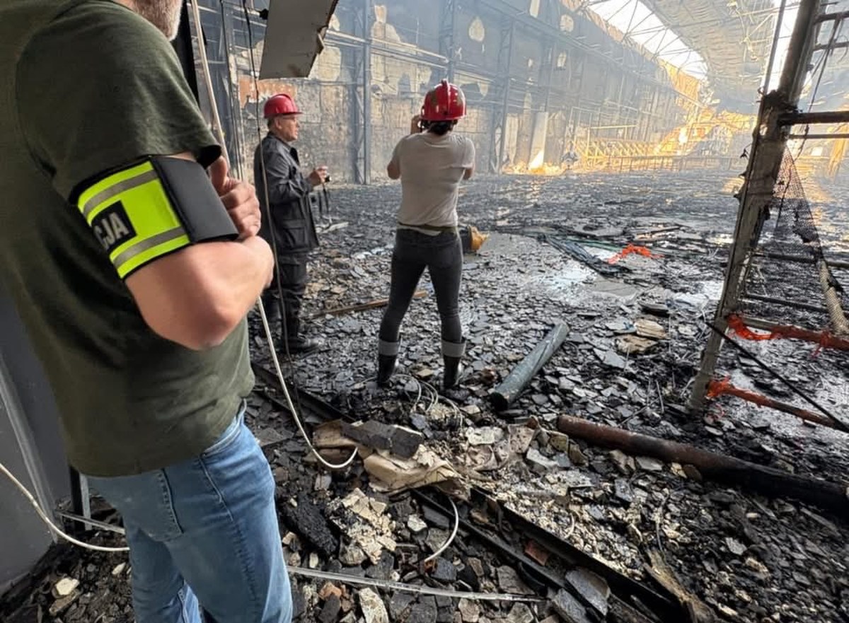 Pożar sali zabaw w Gorzowie Wielkopolskim. Część konstrukcji dachu się zawaliła