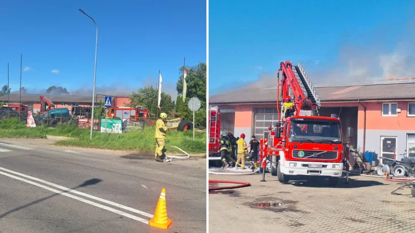 Kłęby dymu nad Starym Cydzynem. Strażacy ratowali ludzi i zwierzęta