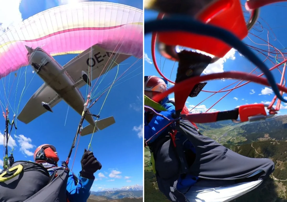44-letnia paralotniarka z Austrii zderzyła się z samolotem typu Cessna nad austriackim regionem Pinzgau. Kobieta spadła z dużej wysokości po tym, jak śmigło samolotu rozerwało czaszę jej paralotni. Całą sytuację uchwyciła kamera.