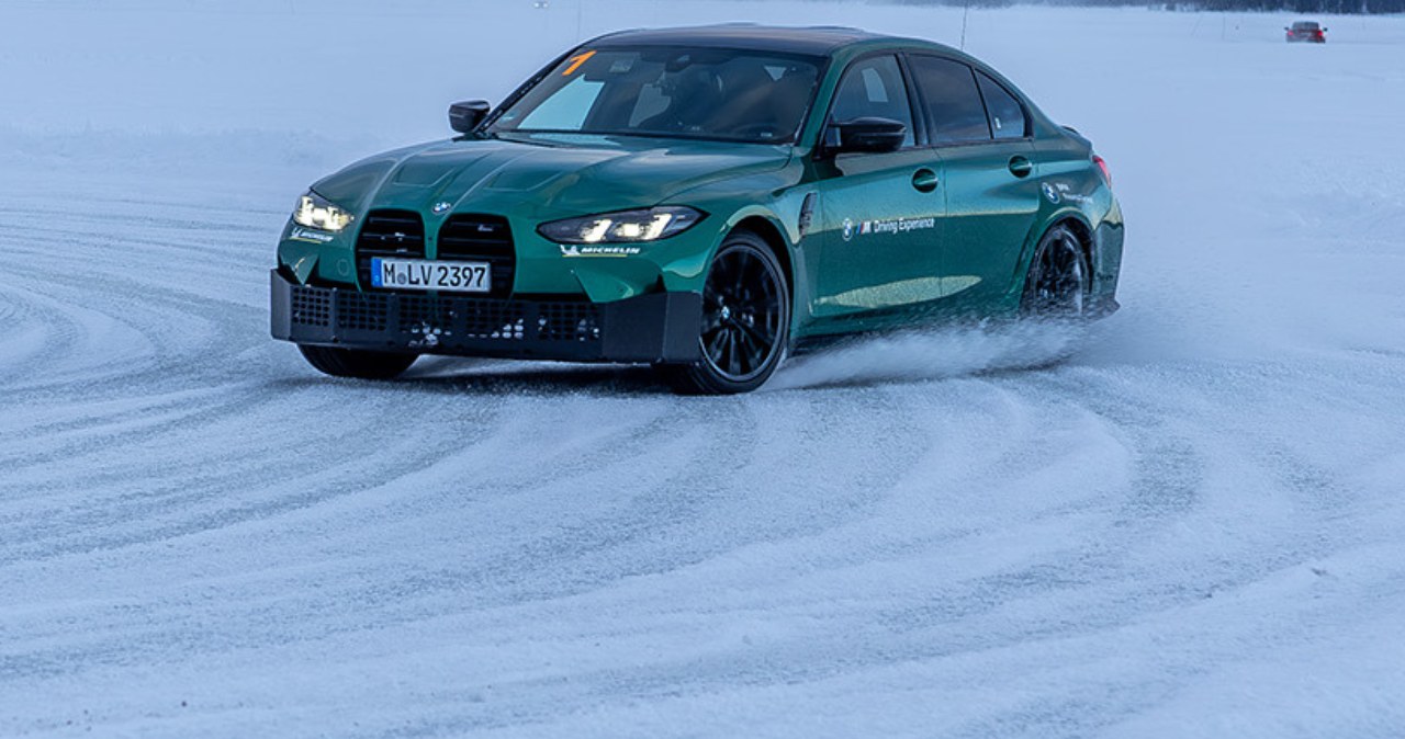 Tak szkolą się policjanci CBŚP. BMW M3 i jazda po lodzie