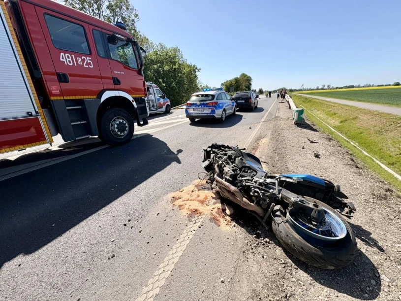 Tragiczny wypadek na północy Polski. Nie żyje motocyklista