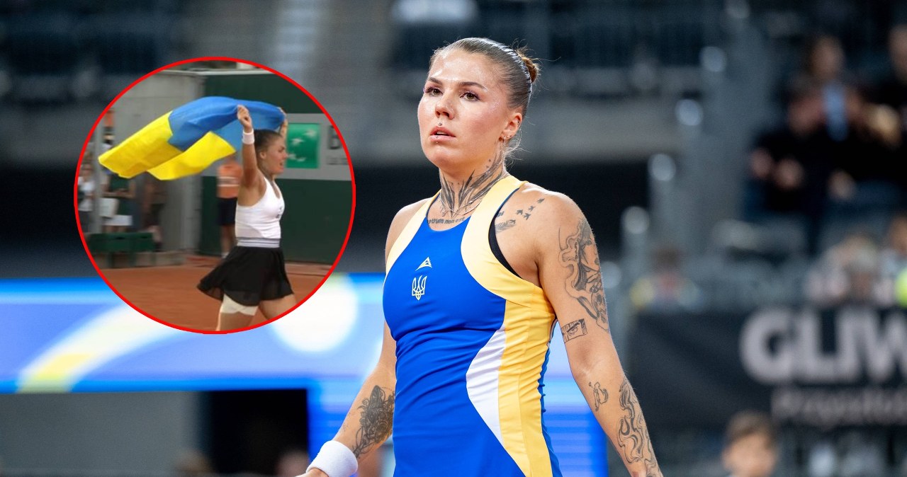 6:1, 6:2 w meczu Rosjanki z Ukrainką. Sceny na korcie. Przemarsz z flagą