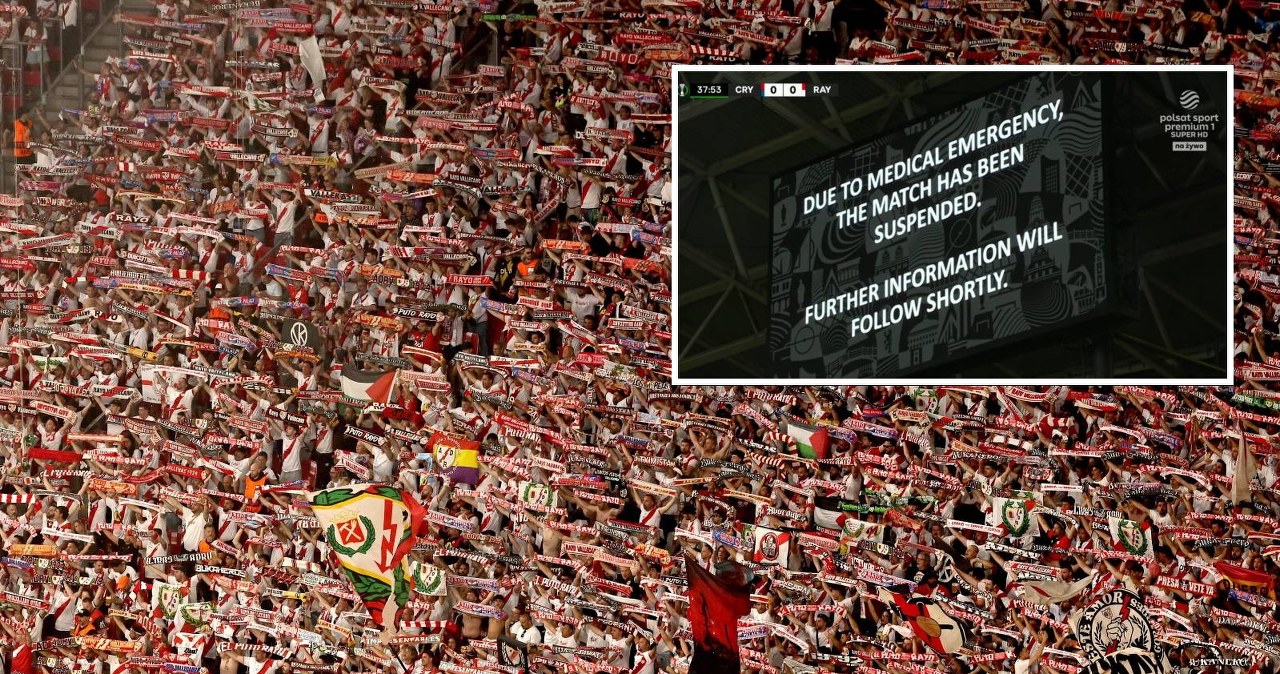 Przerwano finał Ligi Konferencji. Niepokojące obrazki na trybunach