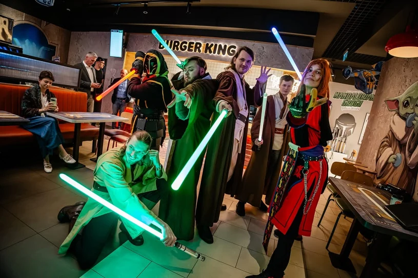 Star Wars na Dworcu Głównym w Krakowie. Promocja Burger King