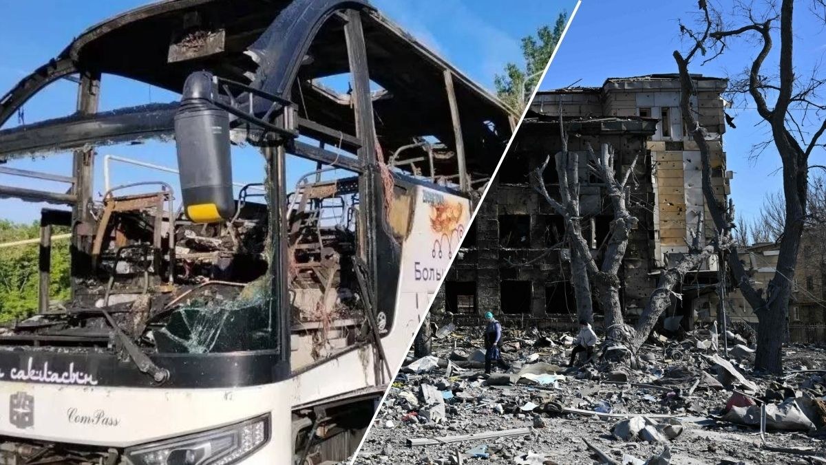 Dron uderzył w autobus pasażerski. Tragedia w Donbasie